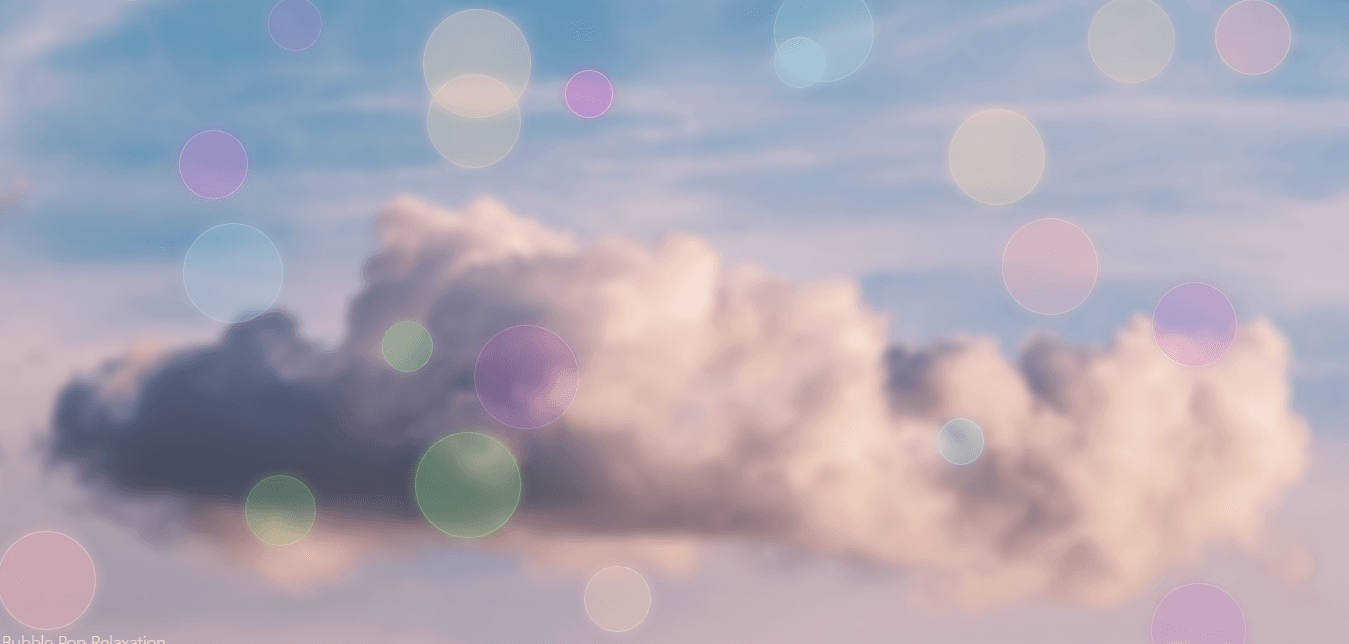 First iteration of bubble popping game