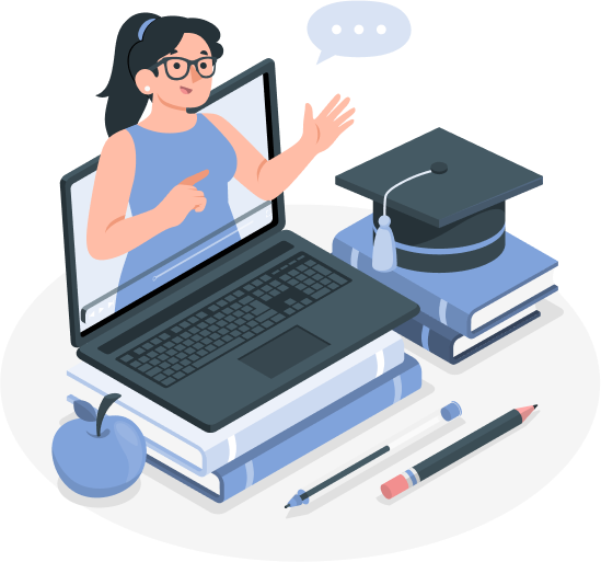 Teach coding through an online institute animation